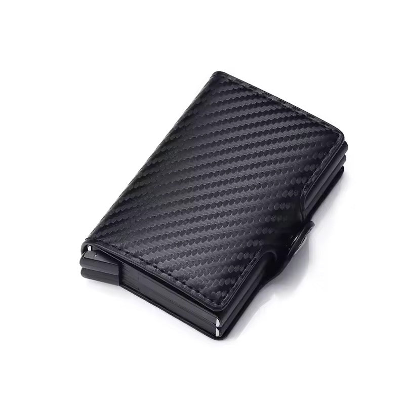Compact Leather Wallet with Pop-Up Card Holder