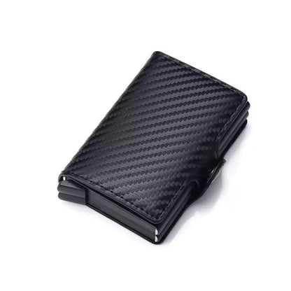 Compact Leather Wallet with Pop-Up Card Holder